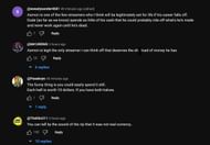Comments about the money (Image via Asmongold Clips/YouTube)